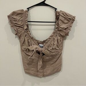 Princess Polly Eloise Crop Top in Beige